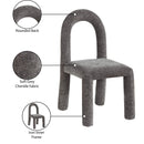 Meridian Amari Grey Chenille Fabric Dining Chair IMAGE 9