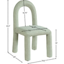 Meridian Amari Mint Chenille Fabric Dining Chair IMAGE 8