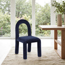 Meridian Amari Navy Chenille Fabric Dining Chair IMAGE 2