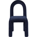 Meridian Amari Navy Chenille Fabric Dining Chair IMAGE 3
