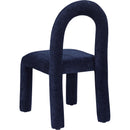 Meridian Amari Navy Chenille Fabric Dining Chair IMAGE 6