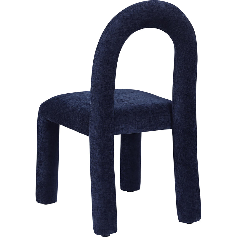 Meridian Amari Navy Chenille Fabric Dining Chair IMAGE 6
