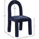 Meridian Amari Navy Chenille Fabric Dining Chair IMAGE 8