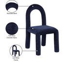 Meridian Amari Navy Chenille Fabric Dining Chair IMAGE 9