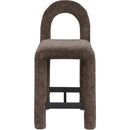 Meridian Amari Brown Chenille Fabric Stool IMAGE 3