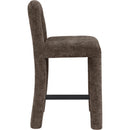 Meridian Amari Brown Chenille Fabric Stool IMAGE 4