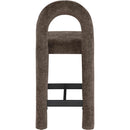 Meridian Amari Brown Chenille Fabric Stool IMAGE 5
