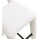 Meridian Amari Cream Chenille Fabric Stool IMAGE 7