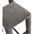 Meridian Amari Grey Chenille Fabric Stool IMAGE 7