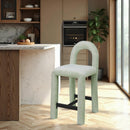 Meridian Amari Mint Chenille Fabric Stool IMAGE 2