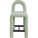 Meridian Amari Mint Chenille Fabric Stool IMAGE 3
