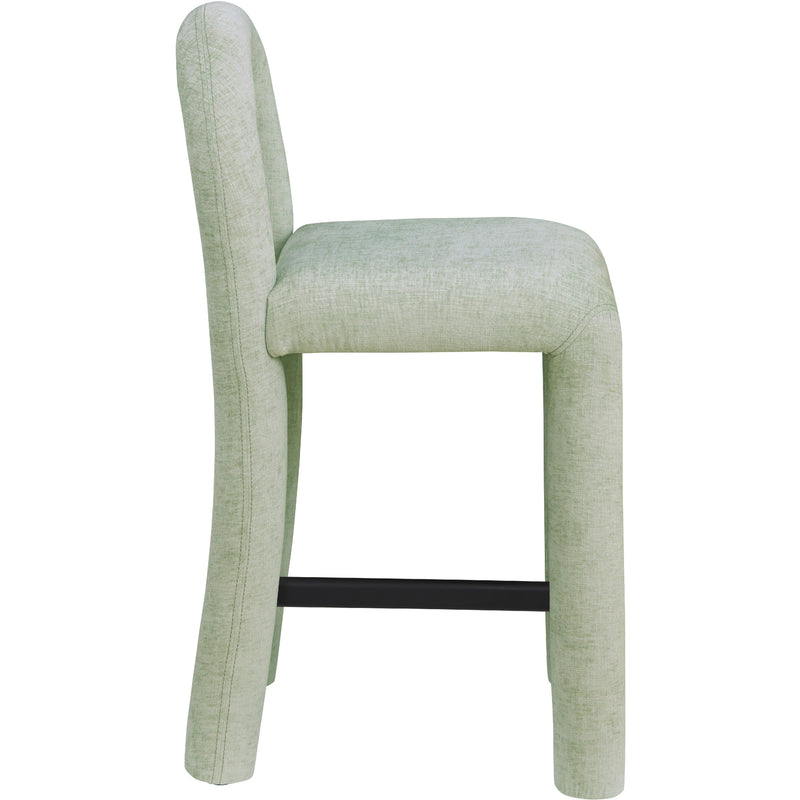 Meridian Amari Mint Chenille Fabric Stool IMAGE 4