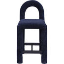 Meridian Amari Navy Chenille Fabric Stool IMAGE 3