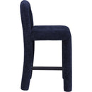 Meridian Amari Navy Chenille Fabric Stool IMAGE 4