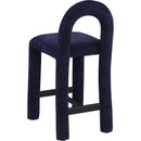 Meridian Amari Navy Chenille Fabric Stool IMAGE 6