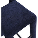 Meridian Amari Navy Chenille Fabric Stool IMAGE 7