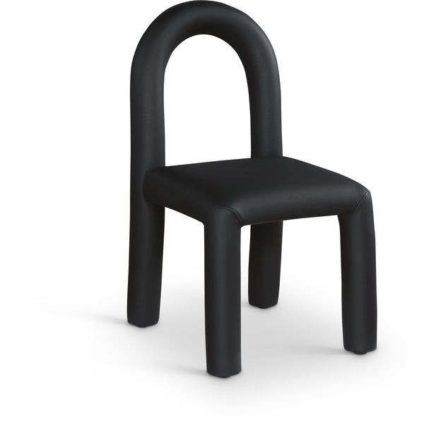 Meridian Amari Black Vegan Leather Dining Chair IMAGE 1