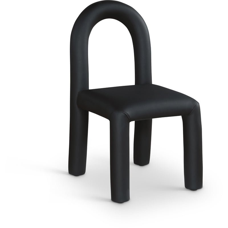 Meridian Amari Black Vegan Leather Dining Chair IMAGE 1