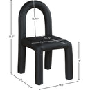 Meridian Amari Black Vegan Leather Dining Chair IMAGE 8