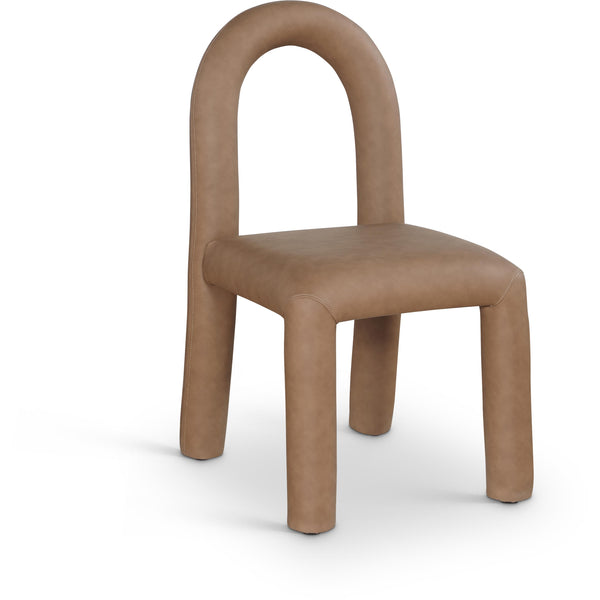 Meridian Amari Brown Vegan Leather Dining Chair IMAGE 1