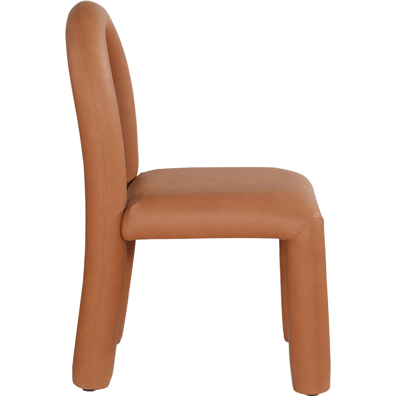 Meridian Amari Cognac Vegan Leather Dining Chair IMAGE 4
