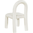 Meridian Amari Cream Vegan Leather Dining Chair IMAGE 6