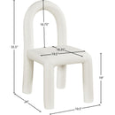 Meridian Amari Cream Vegan Leather Dining Chair IMAGE 8