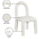 Meridian Amari Cream Vegan Leather Dining Chair IMAGE 9