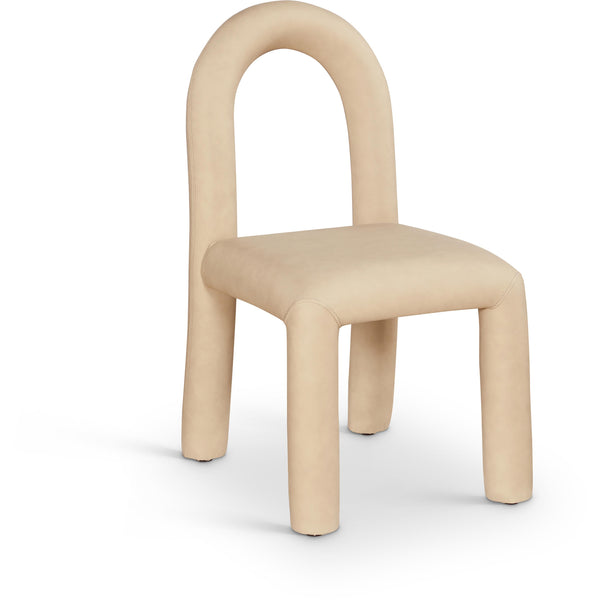 Meridian Amari Tan Vegan Leather Dining Chair IMAGE 1