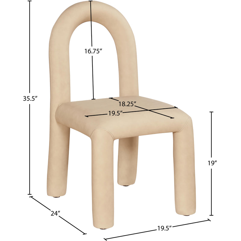 Meridian Amari Tan Vegan Leather Dining Chair IMAGE 8