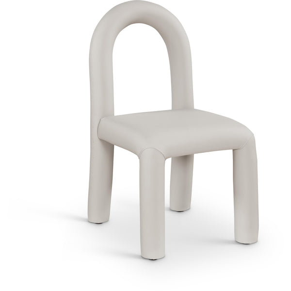 Meridian Amari Taupe Vegan Leather Dining Chair IMAGE 1