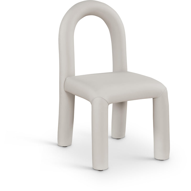 Meridian Amari Taupe Vegan Leather Dining Chair IMAGE 1