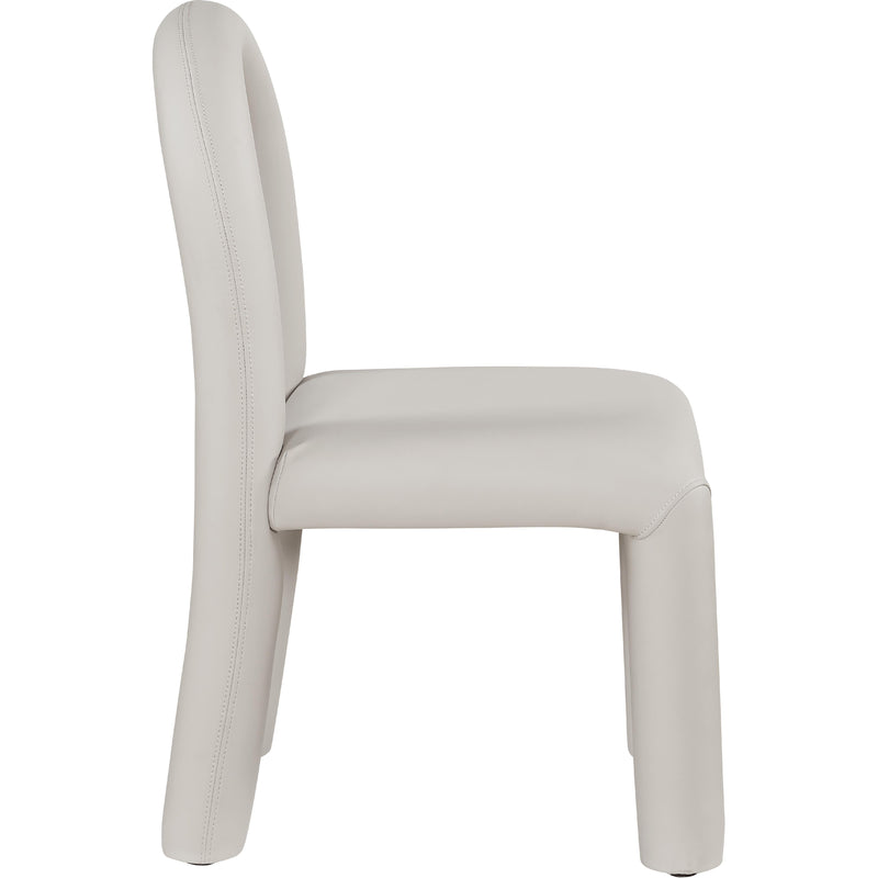 Meridian Amari Taupe Vegan Leather Dining Chair IMAGE 4