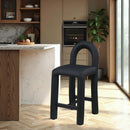 Meridian Amari Black Vegan Leather Stool IMAGE 2