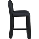 Meridian Amari Black Vegan Leather Stool IMAGE 4