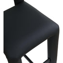 Meridian Amari Black Vegan Leather Stool IMAGE 7