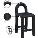 Meridian Amari Black Vegan Leather Stool IMAGE 9
