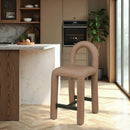 Meridian Amari Brown Vegan Leather Stool IMAGE 2