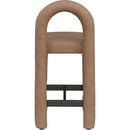 Meridian Amari Brown Vegan Leather Stool IMAGE 5