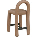 Meridian Amari Brown Vegan Leather Stool IMAGE 6