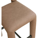 Meridian Amari Brown Vegan Leather Stool IMAGE 7