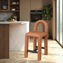 Meridian Amari Cognac Vegan Leather Stool IMAGE 2