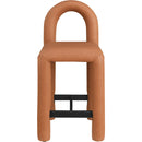 Meridian Amari Cognac Vegan Leather Stool IMAGE 3