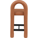 Meridian Amari Cognac Vegan Leather Stool IMAGE 5