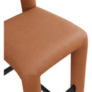 Meridian Amari Cognac Vegan Leather Stool IMAGE 7