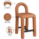 Meridian Amari Cognac Vegan Leather Stool IMAGE 9