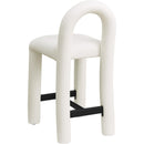 Meridian Amari Cream Vegan Leather Stool IMAGE 6