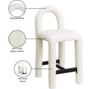 Meridian Amari Cream Vegan Leather Stool IMAGE 9