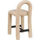 Meridian Amari Tan Vegan Leather Stool IMAGE 6