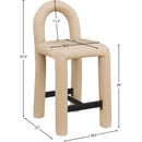 Meridian Amari Tan Vegan Leather Stool IMAGE 8